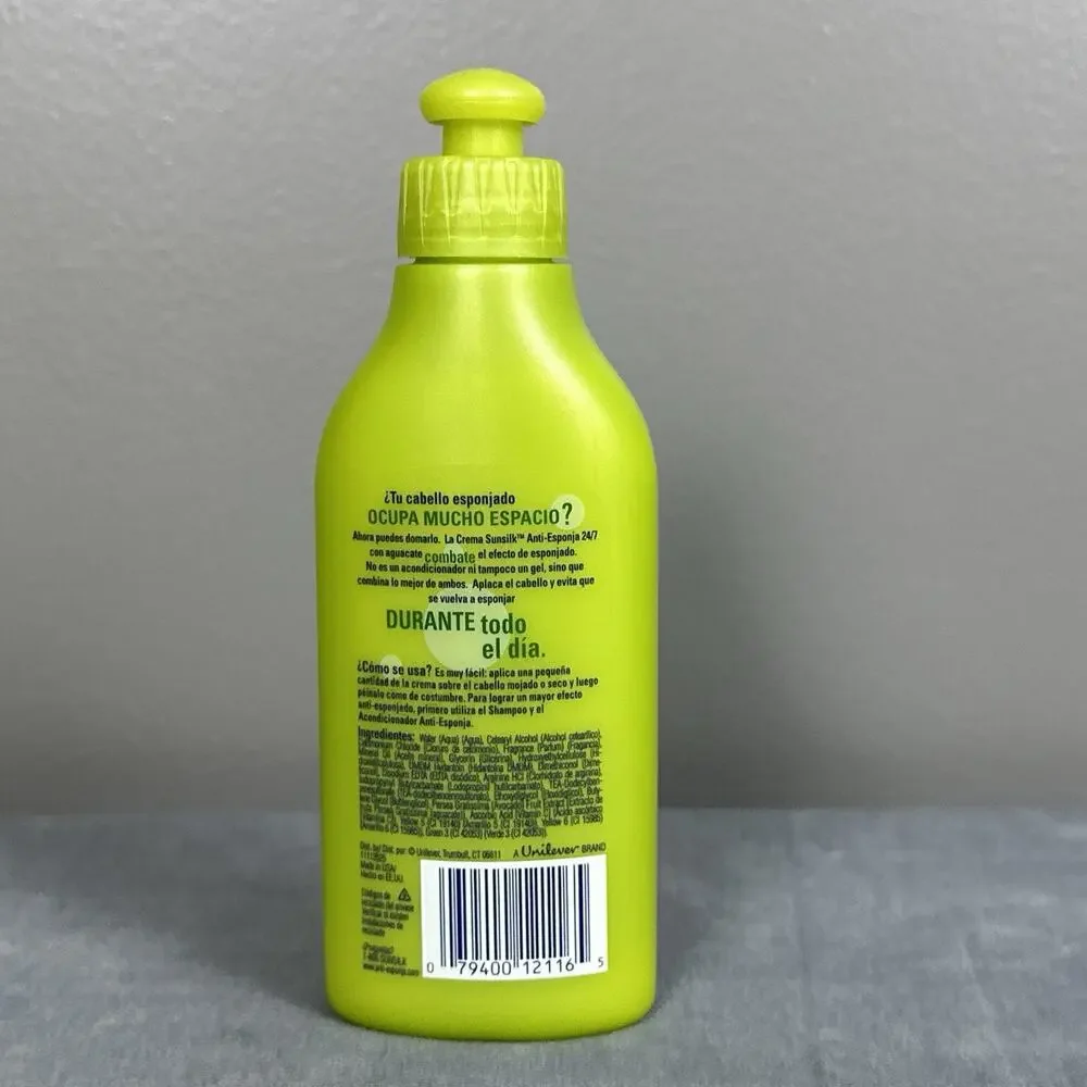 Sunsilk Anti Sponge 24/7 Creme With Avocado 7 Oz Anti Esponja Vintage NOS New